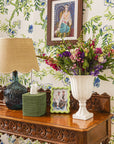 Rattan Tissue Box Cover - Green