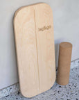 Rectangular Balance Board With Exercise Roll - Side Logo