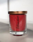 Unscented Powder Candle in Red Glass 160g