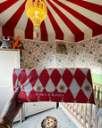 Travel Changing Mat - Red Harlequin