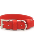 Red Leather Dog Collar