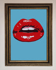 Red Lips Contemporary Framed Poster