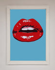 Red Lips Contemporary Framed Poster