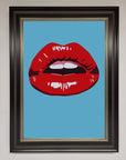 Red Lips Contemporary Framed Poster