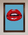 Red Lips Contemporary Framed Poster