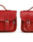 Handmade Leather Micro Satchel - Red