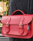 Handmade Leather Micro Satchel - Red