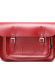 Handmade Leather Satchel - Red