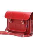 Handmade Leather Satchel - Red