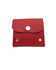 Handmade Leather Simple Coin Purse - Red
