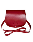 Handmade Leather Saddle Bag - Red