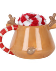 Christmas Reindeer Ceramic Mug and Sock Set