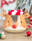 Christmas Reindeer Ceramic Mug and Sock Set
