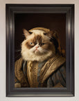 Renaissance Grumpy Cat Framed Print