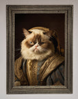 Renaissance Grumpy Cat Framed Print