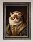 Renaissance Grumpy Cat Framed Print