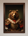 Rennaissance Bear Framed Poster