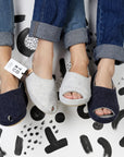 Dark Grey Cosy Lambswool Slippers