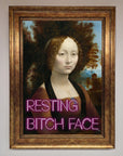 Resting Bitch Face Renaissance Framed Print