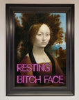Resting Bitch Face Renaissance Framed Print