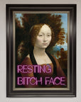 Resting Bitch Face Renaissance Framed Print