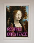 Resting Bitch Face Renaissance Framed Print