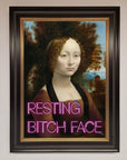 Resting Bitch Face Renaissance Framed Print