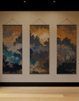 Dark Oriental Forest Tapestry