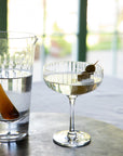 Crystal Cocktail Glasses with Ripple Design