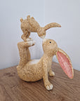 Kissing Bunnies Decorative Figurine