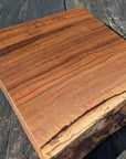 Walnut Chopping Board 35cm x 36cm with Blue Resin Accent
