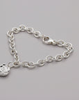 Rose Flower Personalised Silver Charm