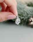 Rose Flower Personalised Silver Charm