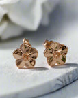 Forget-Me-Not Rose Gold Vermeil Silver Studs