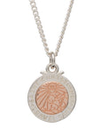 Personalised St Christopher Necklace - Silver & Rose Gold