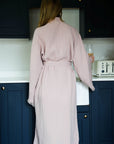 The Dusky Rose Cloud Organic Cotton Robe: Long