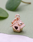 Bird House Silver Charm