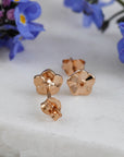 Forget-Me-Not Tiny Rose Gold Vermeil Stud Earrings