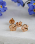 Forget-Me-Not Tiny Rose Gold Vermeil Stud Earrings