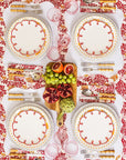 Rosy Red Scalloped Lunch Plate - Set of 4