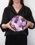 Round Box - Lavender Rose & Carnation Soap Flowers