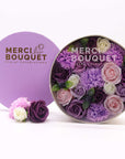 Round Box - Lavender Rose & Carnation Soap Flowers