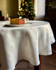 Round Tablecloth - Golden Snowfall