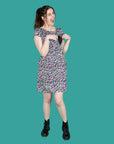 Rainbow Leopard Breastfeeding Dress | Knee Length Nursing Dress