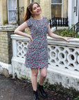 Rainbow Leopard Breastfeeding Dress | Knee Length Nursing Dress