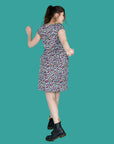 Rainbow Leopard Breastfeeding Dress | Knee Length Nursing Dress