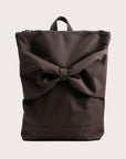 Waterproof Brown Backpack with Statement Bow