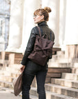 Waterproof Backpack - Brown Bow