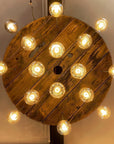 Rustic Industrial Cable Reel Cascade Chandelier