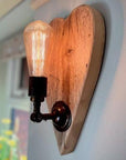 Rustic Love Heart Wall Light